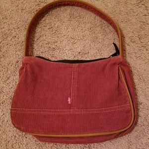 Levi corduroy shoulder bag purse, maroon